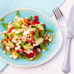 Gegrilde paprikasalde met feta