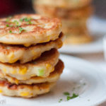 Maispannenkoekjes met lente-ui