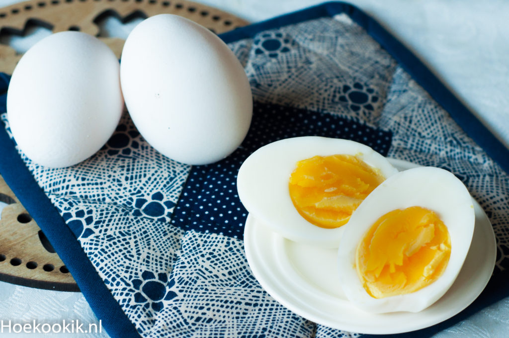 Eieren koken gesneden eitje