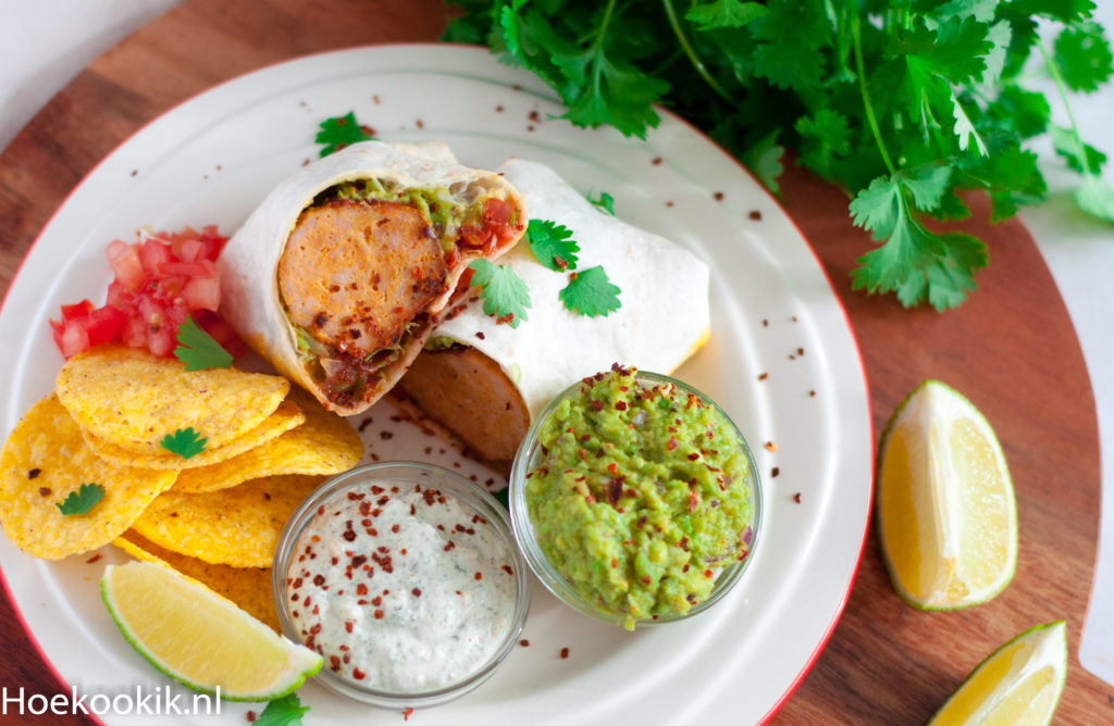 Wraps met kipgehaktballetjes