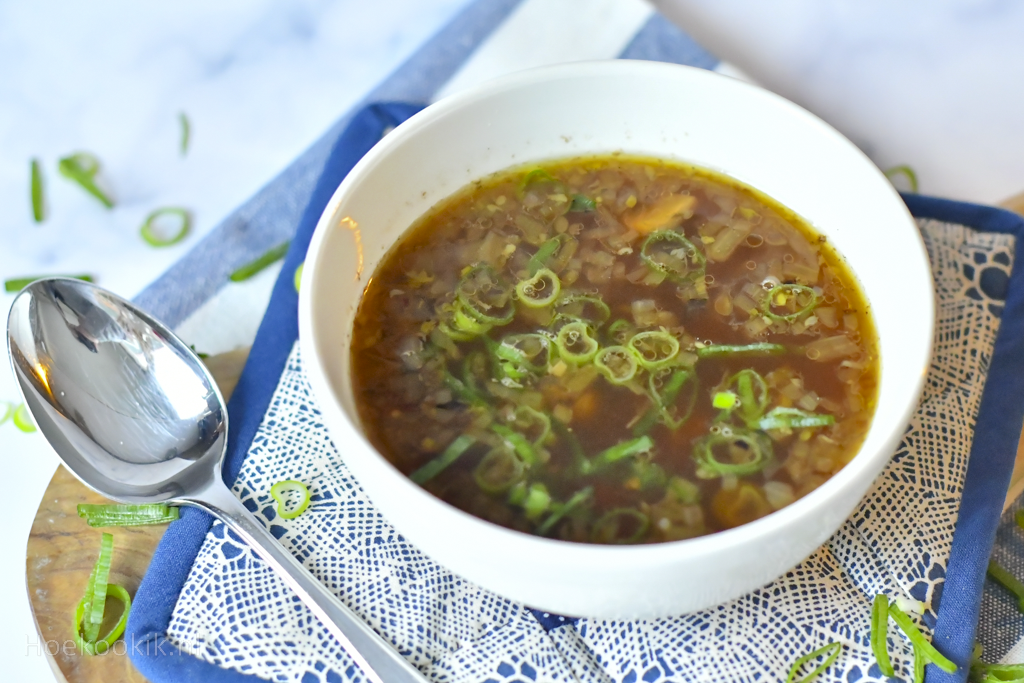 Heldere Champignon-tofu soep-1